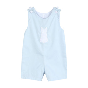 Blue Fuzzy Bunny Overalls - Lil Cactus