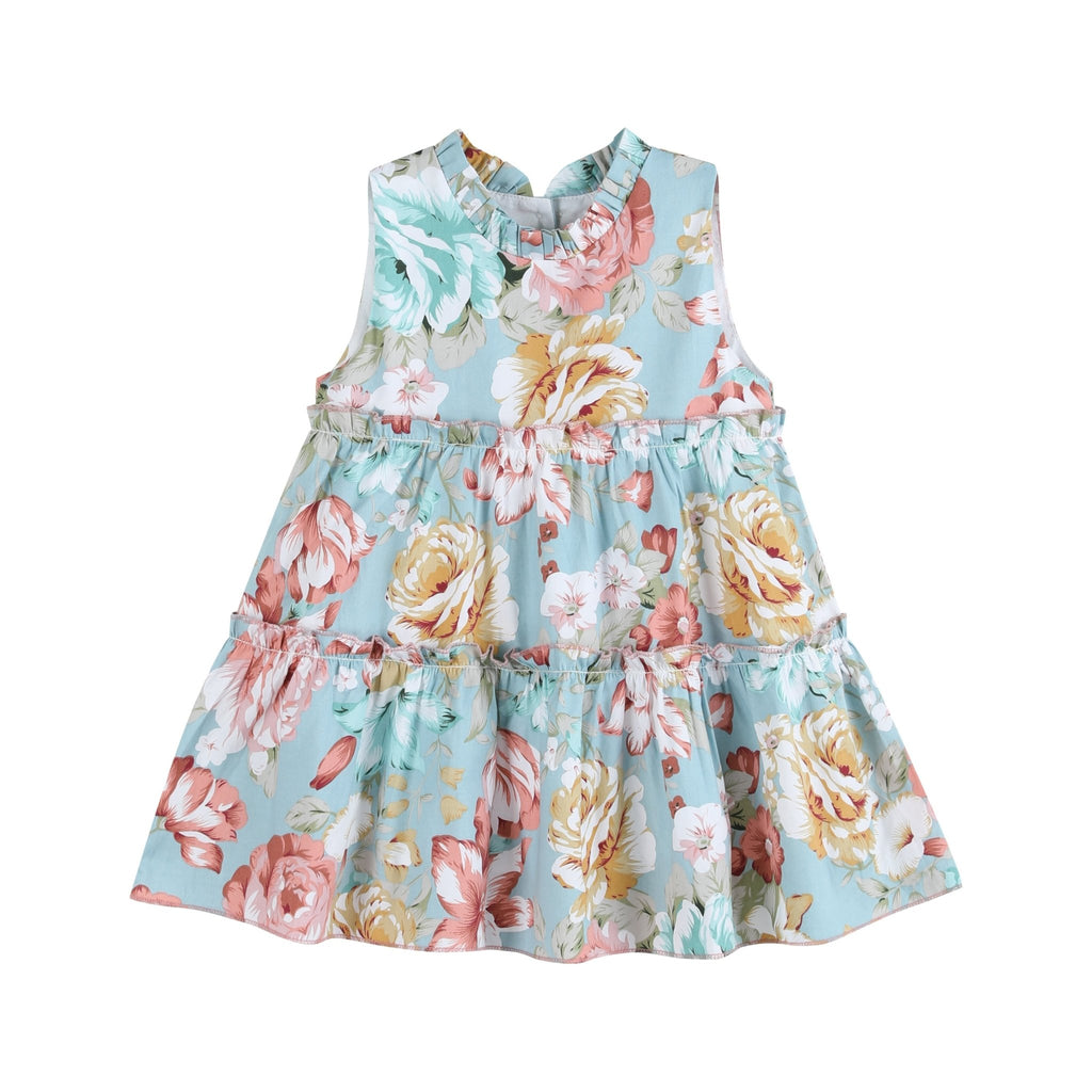 Floral Print Ruffle Tiered Dress - Lil Cactus