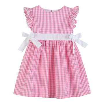 Light Pink Gingham A - Line Dress - Lil Cactus