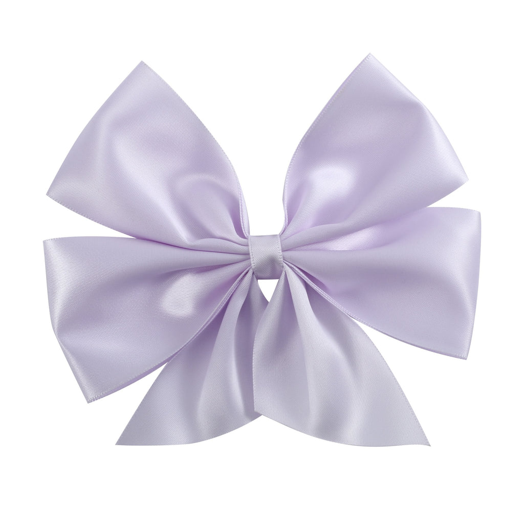 Lilac Mist Purple Satin Large Bow Hair Clip - Lil Cactus