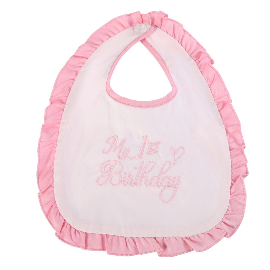 Pink 'My 1st Birthday' Bib - Lil Cactus