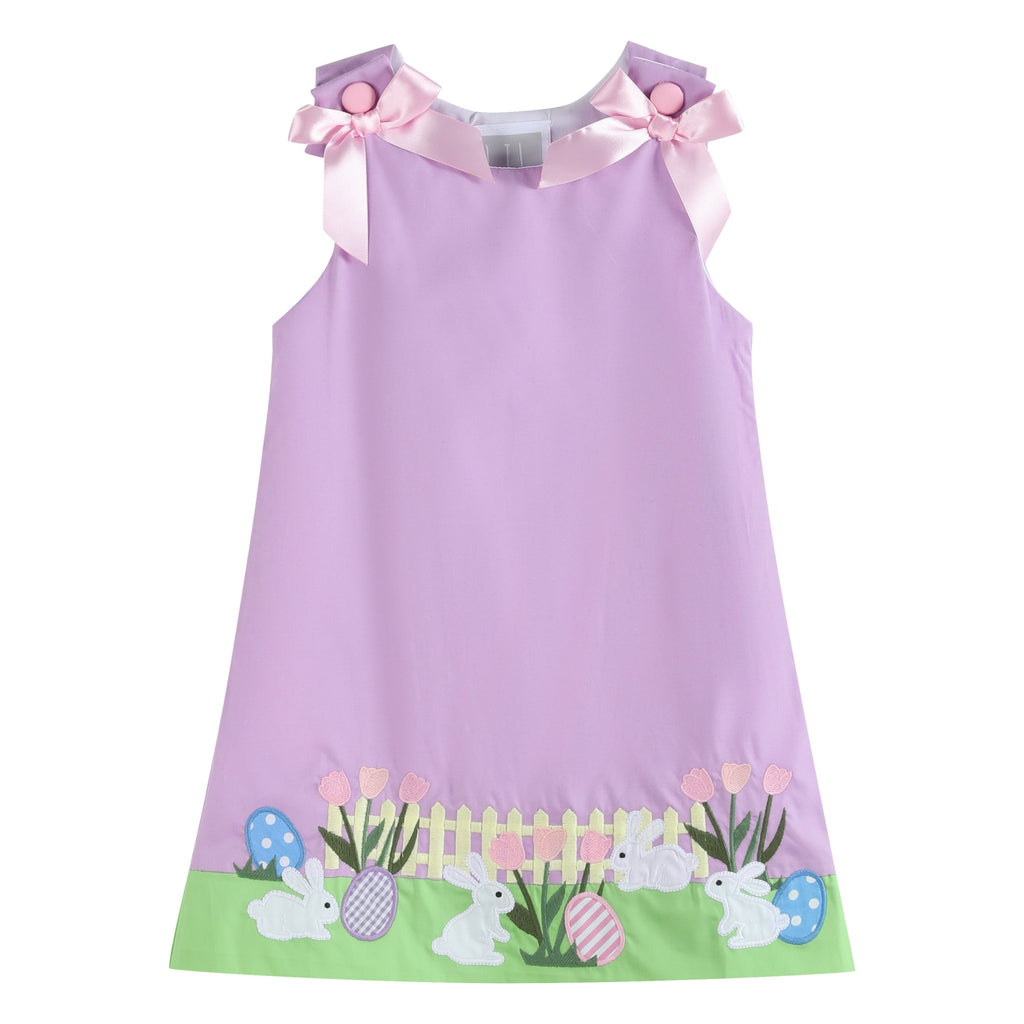 Purple Easter Bunny Garden Dress - Lil Cactus