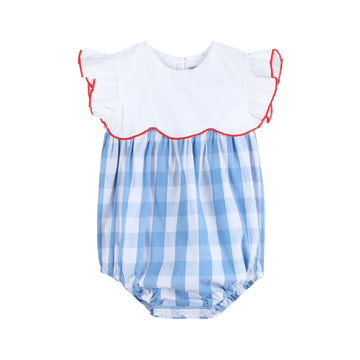 Red, White and Blue Flutter Romper - Lil Cactus