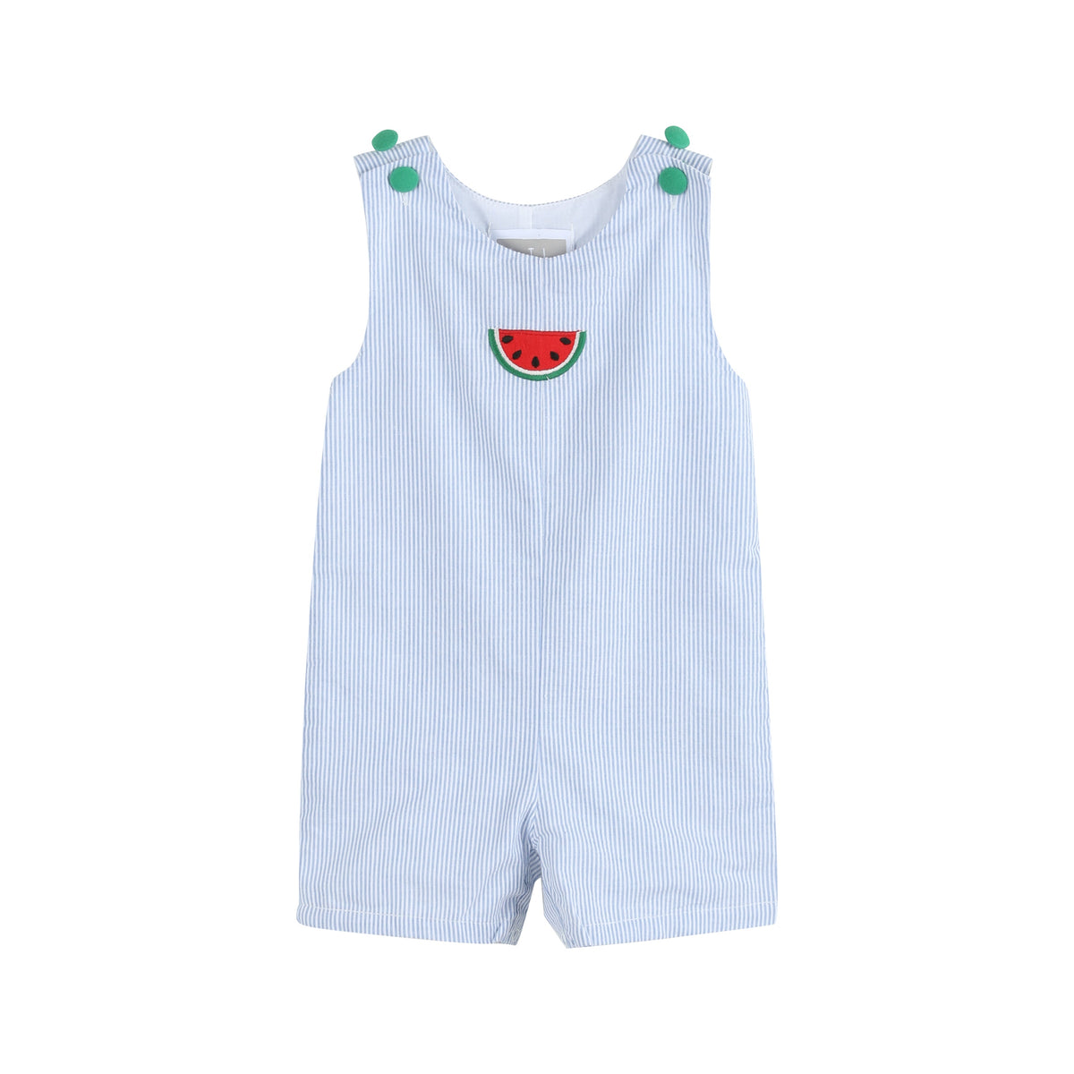 Light Blue Seersucker Watermelon Shortalls – Lil Cactus